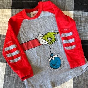 Dr. Seuss Red and Gray Long Sleeve Tee